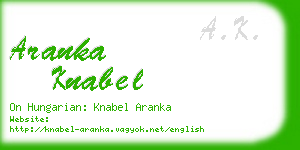 aranka knabel business card
